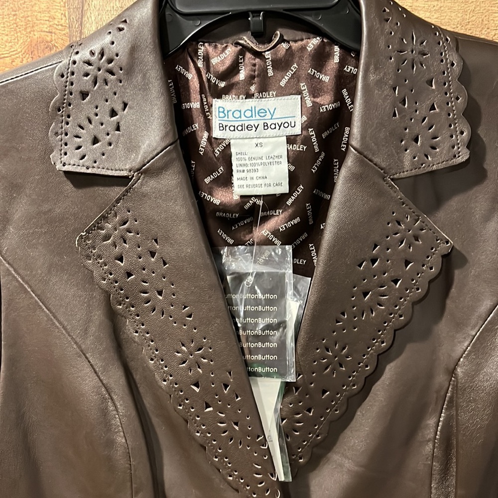 Bradley Bradley Bayou leather jacket women's XS.. NWT - Picture 5 of 12